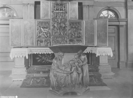 S2 Nr. 3593, Aurich, Lamberti-Kirche, Altarraum, um 1948, um 1948