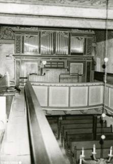 S 02b Nr. 220 a, Bierbergen, Kirche, Orgelempore, um 1975, 1975