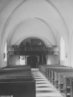 S2 Witt Nr. 535, Bremerhaven-Geestemünde, Marien-Kirche, Innenraum nach Westen, August 1954, 1954