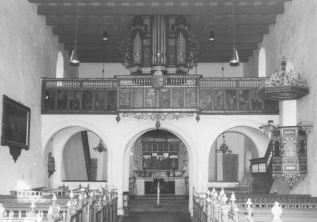 S2 Nr. 8019, Buttforde, Marien-Kirche, Altarraum, um 1964, um 1964