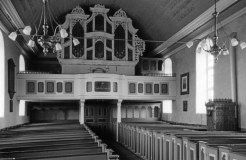 S2 Nr. 8038, Carolinensiel, Kirche, Orgelempore, um 1952, um 1952